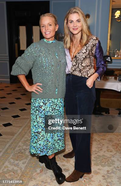 Davinia Taylor and Donna Air attend a breakfast hosted by Donna Air and Marici London at The Twenty Two on November 8, 2023 in London, England.