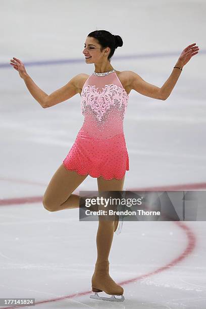 Chantelle Kerry of Australia competes in the Senior Ladies Short Program during Skate Down Under at Canterbury Olympic Ice Rink on August 21, 2013 in...