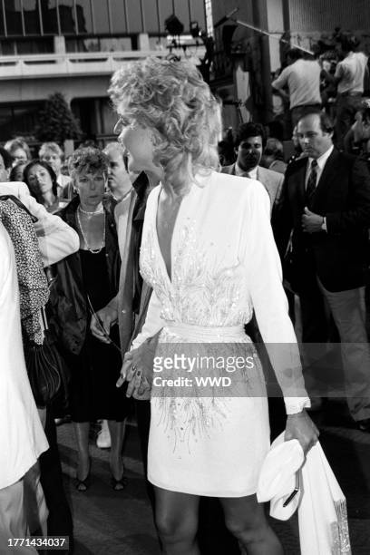 Cynthia Rhodes attends an event at Grauman's Chinese Theatre in Hollywood, California, on July 13, 1983.