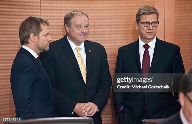 German Health Minister Daniel Bahr, German Economic Cooperation and Development Minister Minister Dirk Niebel and German Foreign Minister Guido...