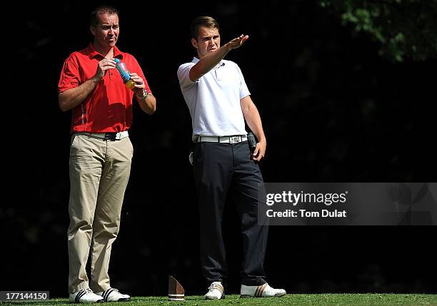 Gary Laird of Wexham Park Golf Courses and Craig Ainsley of Wexham Park Golf Courses during the Golfbreaks.com PGA Fourball Regional Qualifier at...