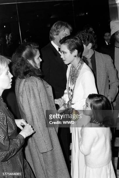Francine Racette , Tina Chow , and China Chow attend a party at Mr. Chow, a restaurant in Beverly Hills, California, on February 15, 1983.