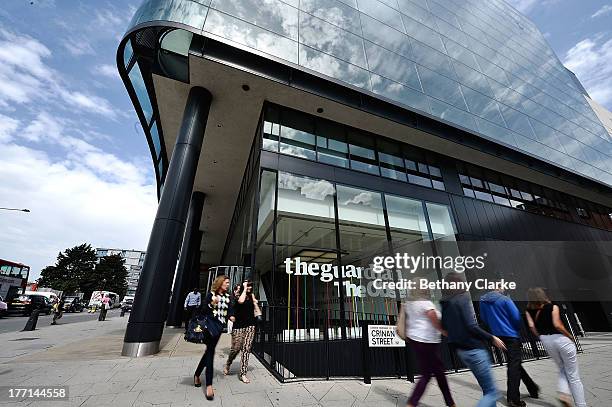 General view of the Guardian Newspaper offices on August 21, 2013 in London, England. It has been reported today that Prime Minister David Cameron...