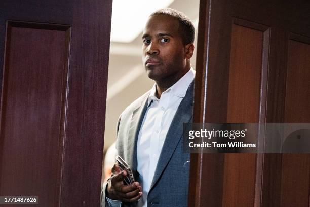 Rep. John James, R-Mich., is seen after the House Republican Conference election where Rep. Blake Moore, R-Utah, won the position of vice chair, in...
