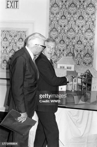 Cary Grant and Sam Wanamker attend an event, presented by Shakespeare's Globe Foundation , at the Beverly Wilshire Hotel in Beverly Hills,...
