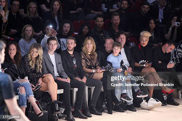 Front row at the General Pants show during Mercedes-Benz Fashion Festival Sydney 2013 at Sydney Town Hall on August 21, 2013 in Sydney, Australia.