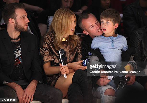 Sue Di Chio sits front row at the General Pants show during Mercedes-Benz Fashion Festival Sydney 2013 at Sydney Town Hall on August 21, 2013 in...
