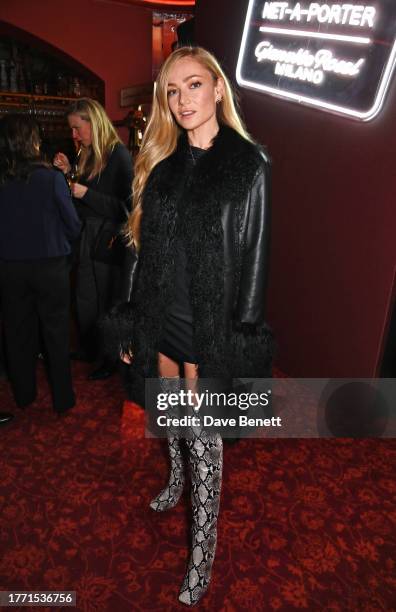 Clara Paget attends the A NET-A-PORTER x Gianvito Rossi cocktail event at Nikita on November 8, 2023 in London, England.