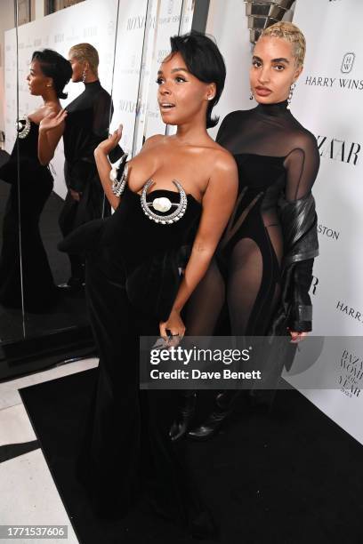 Janelle Monae and Stephanie Silva pose at the Harper's Bazaar Women of the Year Awards 2023 at Claridge's Hotel on November 7, 2023 in London,...