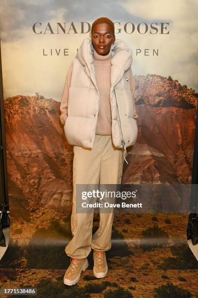 Sheila Atim attends the Canada Goose takeover of The Cinema at Selfridges on November 8, 2023 in London, England.