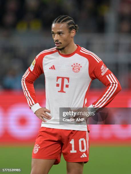 Leroy Sane of FC Bayern Munchen during the Bundesliga match between Borussia Dortmund and FC Bayern Mnchen at Signal Iduna Park on November 4, 2023...