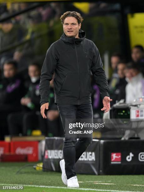 Borussia Dortmund coach Edin Terzic during the Bundesliga match between Borussia Dortmund and FC Bayern Mnchen at the Signal Iduna Park on November...