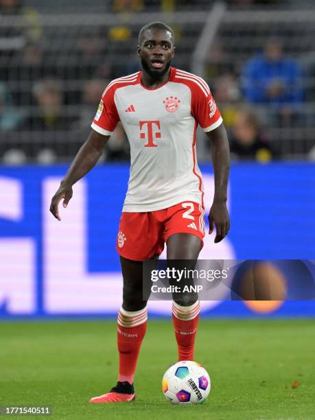 Dayot Upamecano of FC Bayern Munchen during the Bundesliga match between Borussia Dortmund and FC Bayern Mnchen at Signal Iduna Park on November 4,...