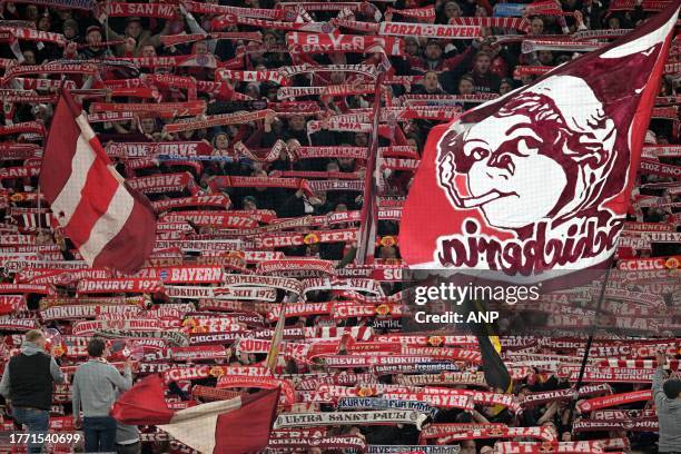 Bayern Munich supporters during the Bundesliga match between Borussia Dortmund and FC Bayern Mnchen at the Signal Iduna Park on November 4, 2023 in...