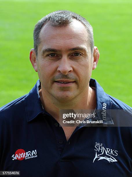 Paul Smith of Sale Sharks poses for a portrait at Salford City Stadium on August 21, 2013 in Salford, England.