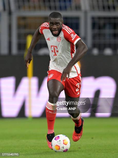 Dayot Upamecano of FC Bayern Munchen during the Bundesliga match between Borussia Dortmund and FC Bayern Mnchen at Signal Iduna Park on November 4,...