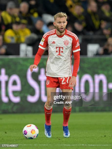 Konrad Laimer of FC Bayern Munchen during the Bundesliga match between Borussia Dortmund and FC Bayern Mnchen at Signal Iduna Park on November 4,...