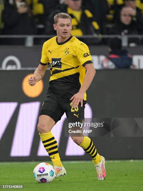 Julian Ryerson of Borussia Dortmund during the Bundesliga match between Borussia Dortmund and FC Bayern Mnchen at Signal Iduna Park on November 4,...