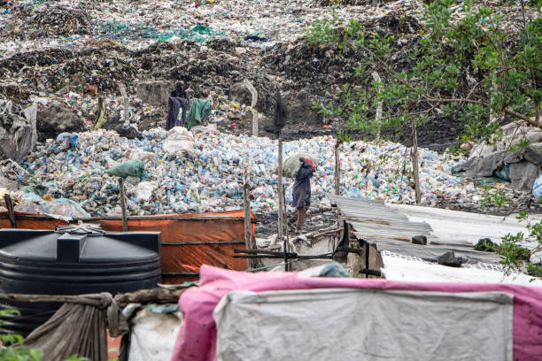 View of waste pickers working at Gioto dumping site. The Intergovernmental Negotiating Committee is meeting next week in Nairobi, Kenya, for the...
