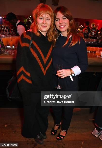 Emily Beecham and Ophelia Lovibond attend the "Saltburn" special screening after party at The Ham Yard Hotel on November 8, 2023 in London, England.