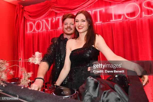 Richard Jones and Sophie Ellis-Bextor attend the "Saltburn" special screening after party at The Ham Yard Hotel on November 8, 2023 in London,...