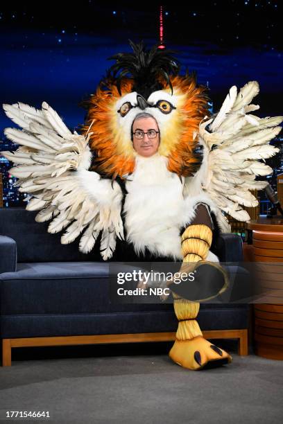 Episode 1871 -- Pictured: Comedian John Oliver during an interview on Wednesday, November 8, 2023 --