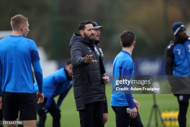 Damia Abella Statistical Analyst of West Bromwich Albion during a training session at West Bromwich Albion Training Ground on November 8, 2023 in...