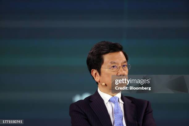 Kai-Fu Lee, chairman and chief executive officer of Sinovation Ventures, during the Bloomberg New Economy Forum in Singapore, on Thursday, Nov. 9,...