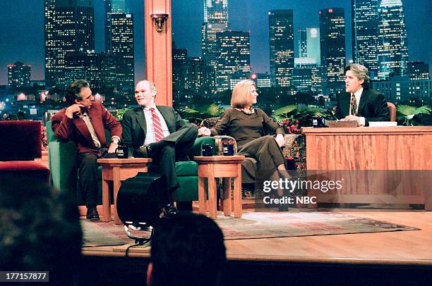 Episode 548-- Pictured: Actor Jay Thomas, political commentator James Carville, and political advisor Mary Matalin during an interview with host Jay...