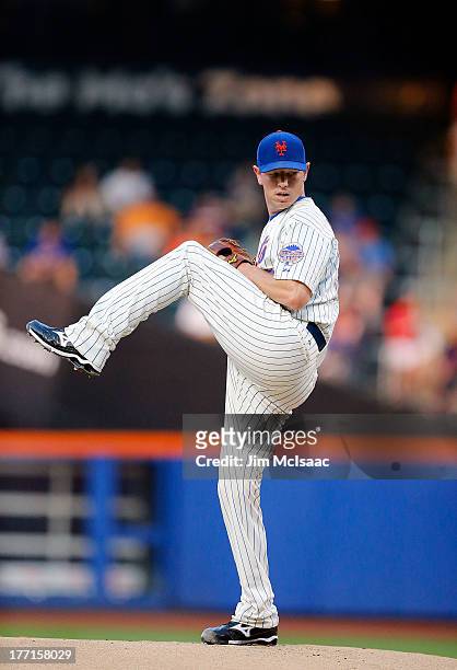 Jeremy Hefner of the New York Mets in action against the Philadelphia Phillies at Citi Field on July 19, 2013 in the Flushing neighborhood of the...