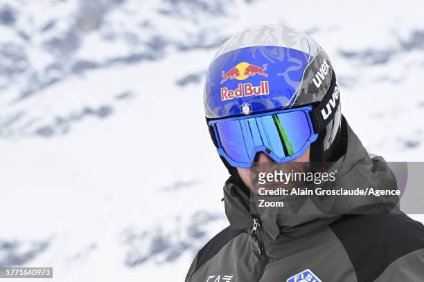 Dominik Paris of Team Italy during the inspection during the Audi FIS Alpine Ski World Cup Men's Downhill Training on November 9, 2023 in Zermatt,...
