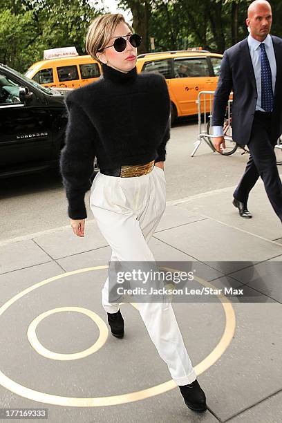 Singer Lady Gaga is seen on August 19, 2013 in New York City.