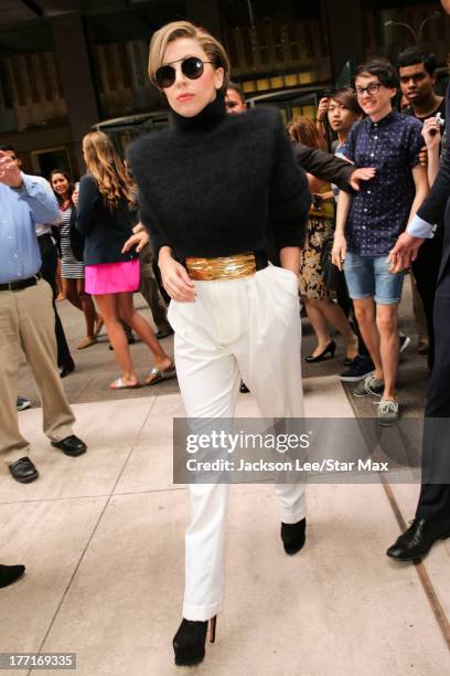 Singer Lady Gaga is seen on August 19, 2013 in New York City.