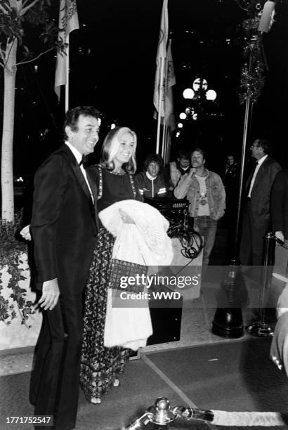 Mike Connors and Marylou Connors attend the premiere screening of commercials for Tova 9, a cactus-based skin treatment line created by Tova Borgnine...