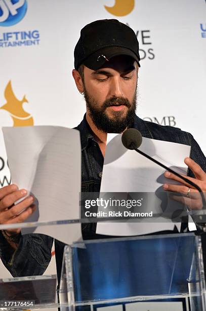 Singer/Songwriter Rhett Walker announces nominations for The 44th Annual GMA Dove Awards Nominations Press Conference at Allen Arena, Lipscomb...