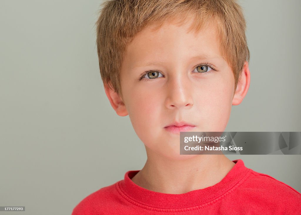 Close up headshot of 6 year old