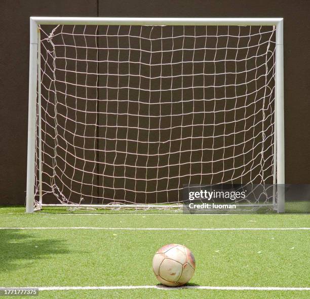ball on the penalty mark - shootout stock pictures, royalty-free photos & images