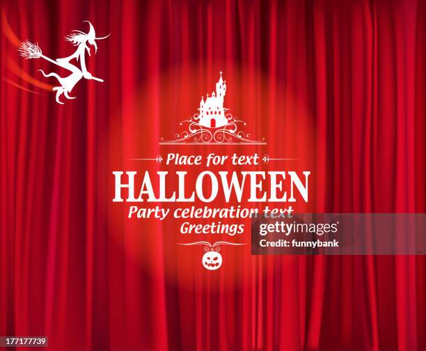 stockillustraties, clipart, cartoons en iconen met halloween night party - a haunted house film 2013