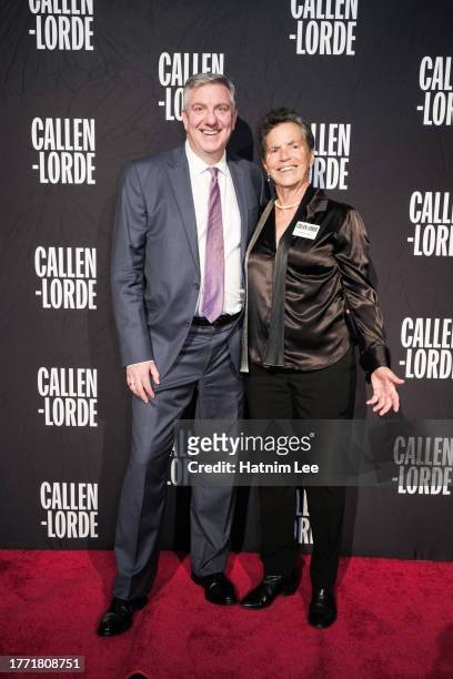 David Sandman and Karen Sauvigné attend the 23rd annual Callen-Lorde Community Health Awards at Pier Sixty at Chelsea Piers on November 02, 2023 in...