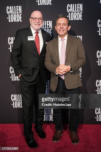 Patrick McGovern and Tony Simone attend the 23rd annual Callen-Lorde Community Health Awards at Pier Sixty at Chelsea Piers on November 02, 2023 in...