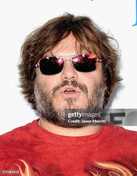 Actor Jack Black arrives at the premiere of Focus Features' "The World's End" at ArcLight Cinemas Cinerama Dome on August 21, 2013 in Hollywood,...