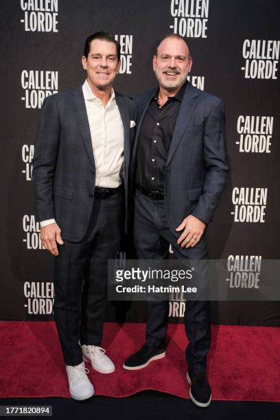 Billy Bean and Greg Baker attend the 23rd annual Callen-Lorde Community Health Awards at Pier Sixty at Chelsea Piers on November 02, 2023 in New York...