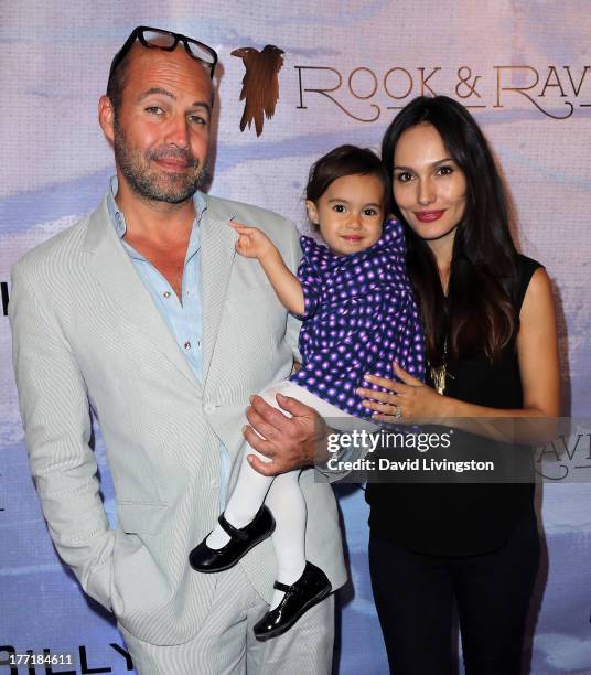 Actor Billy Zane, daughter Ava Katherine and model Candice Neil attend the opening night of Billy Zane's "Seize The Day Bed" solo art exhibition at...