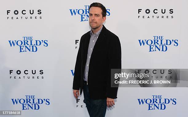 Actor Ed Helms poses on arrival for the L.A. Premiere of the film 'The World's End' in Hollywood, California, on August 21 2013. AFP PHOTO/Frederic...