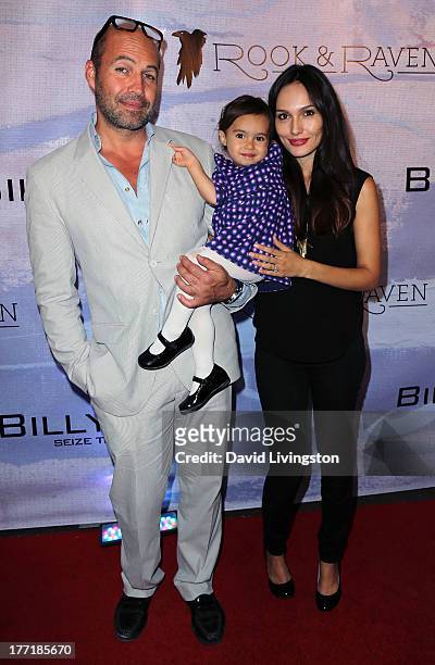 Actor Billy Zane, daughter Ava Katherine Zane and model Candice Neil attend the opening night of Billy Zane's "Seize The Day Bed" solo art exhibition...