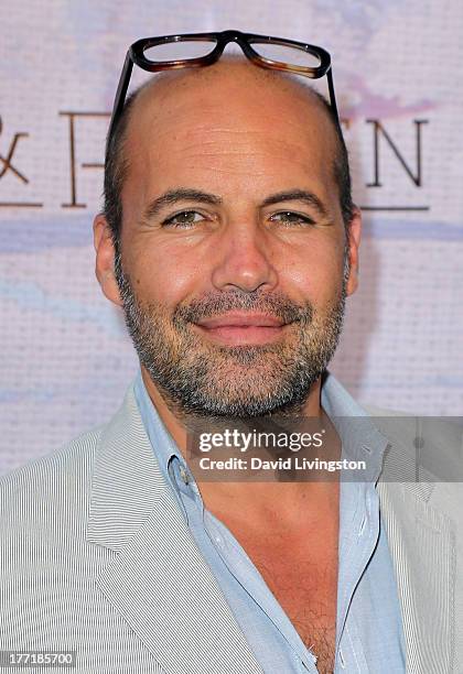 Actor Billy Zane attends the opening night of Billy Zane's "Seize The Day Bed" solo art exhibition at G+ Gulla Jonsdottir Design on August 21, 2013...