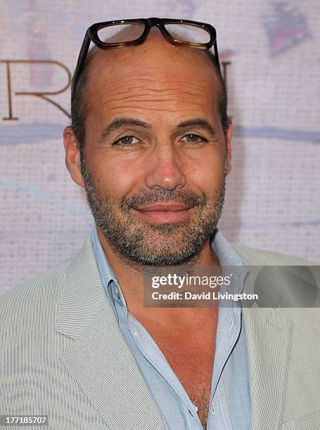 Actor Billy Zane attends the opening night of Billy Zane's "Seize The Day Bed" solo art exhibition at G+ Gulla Jonsdottir Design on August 21, 2013...