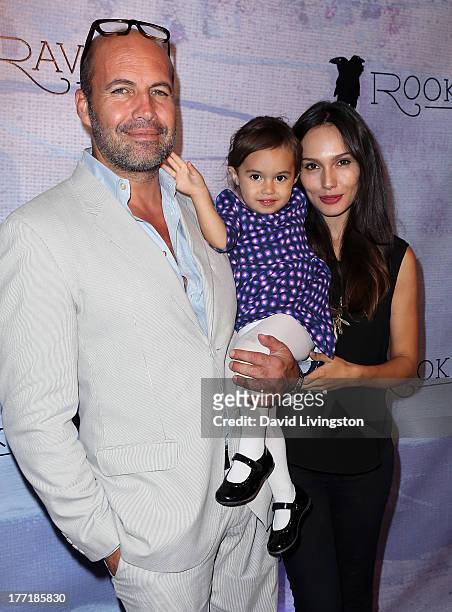 Actor Billy Zane, daughter Ava Katherine Zane and model Candice Neil attend the opening night of Billy Zane's "Seize The Day Bed" solo art exhibition...