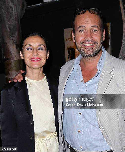 Actress Lisa Zane and brother actor Billy Zane attend the opening night of Billy Zane's "Seize The Day Bed" solo art exhibition at G+ Gulla...