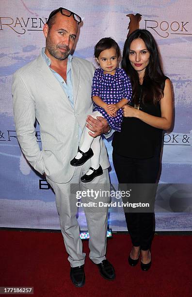 Actor Billy Zane, daughter Ava Katherine Zane and model Candice Neil attend the opening night of Billy Zane's "Seize The Day Bed" solo art exhibition...